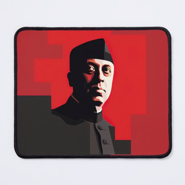 Item preview, Jawaharlal Nehru | Red minimalism designed and sold by ComicsFactory.