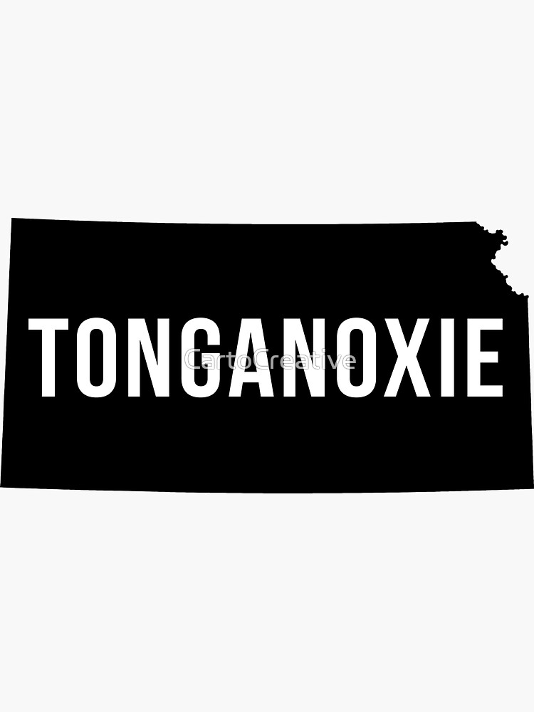"Tonganoxie, Kansas Silhouette" Sticker for Sale by CartoCreative