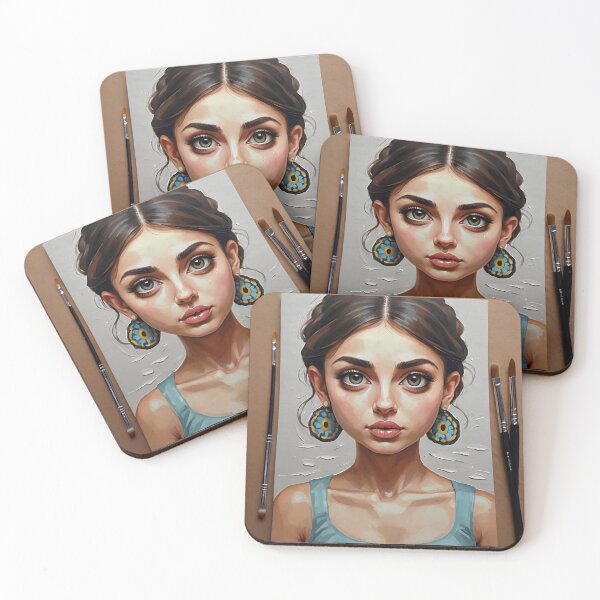 Item preview, Hermosa mujer con ojos grandes en falda corta, designed and sold by thima shop.