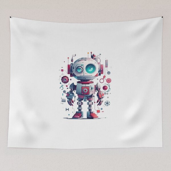 Item preview, Abstract robot designed and sold by ShopMaxiDesigns.