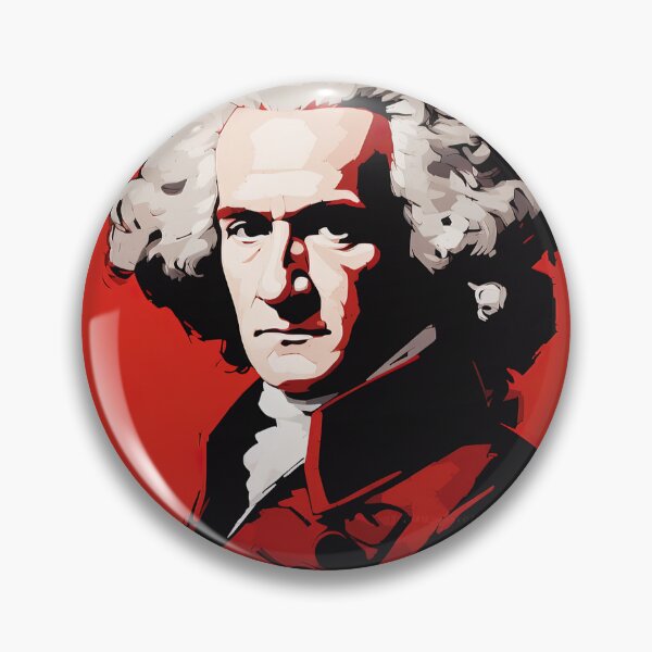Item preview, Jean-Jacques Rousseau | Red minimalism designed and sold by ComicsFactory.