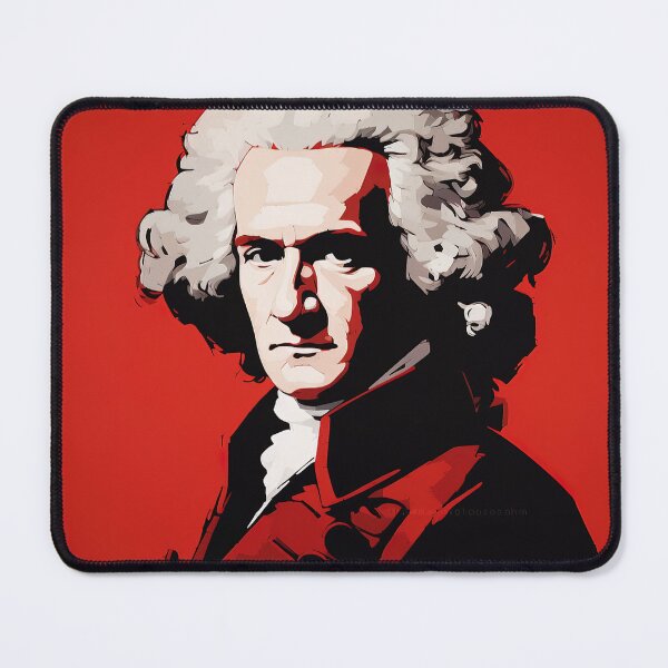 Item preview, Jean-Jacques Rousseau | Red minimalism designed and sold by ComicsFactory.