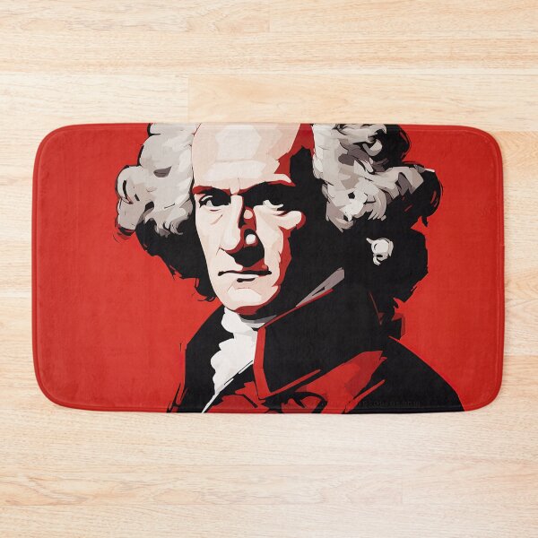 Item preview, Jean-Jacques Rousseau | Red minimalism designed and sold by ComicsFactory.