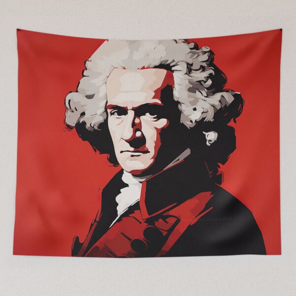 Item preview, Jean-Jacques Rousseau | Red minimalism designed and sold by ComicsFactory.