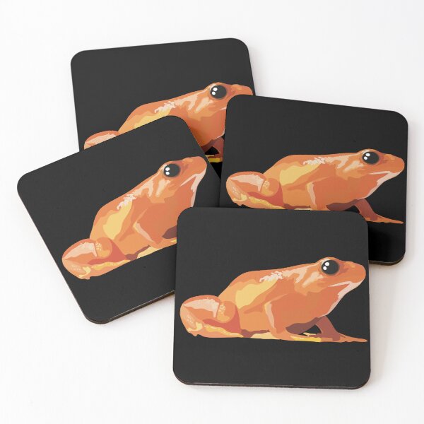 Item preview, G is for Golden Mantella Frog,  Golden Mantella – Bright and Rare Tropical Poison Dart Frog Illustration designed and sold by PrettylittlepastelUk.