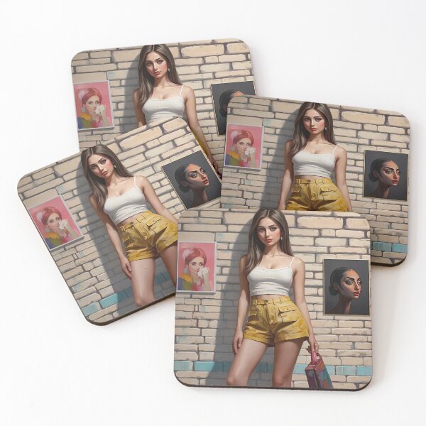 Item preview, Hermosa mujer con ojos grandes en falda corta, hermoso rostro. designed and sold by thima shop.