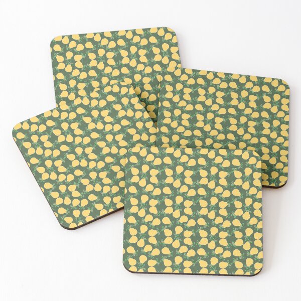 Item preview, It's all about the pears! Foodie Fashion with Yellow Pears on Muted Green designed and sold by IraNiva.