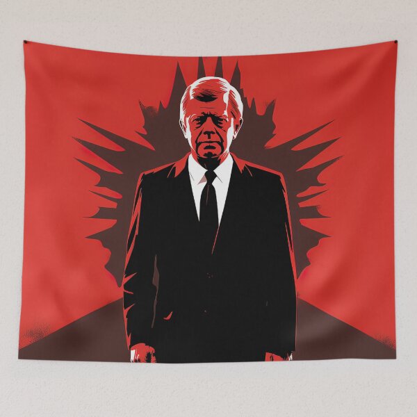 Item preview, Jimmy Carter | Red minimalism designed and sold by ComicsFactory.