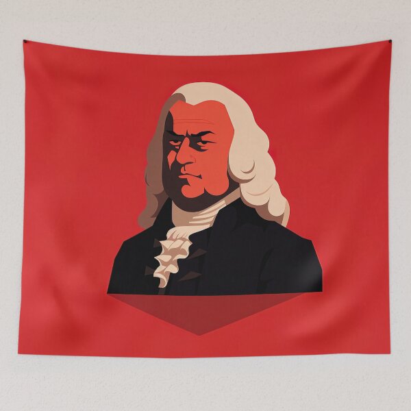 Item preview, Johann Sebastian Bach | Red minimalism designed and sold by ComicsFactory.