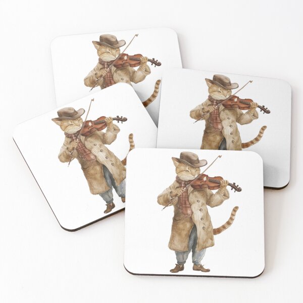 Item preview, CAT PLAYING VIOLIN designed and sold by Obinne.