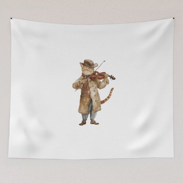 Item preview, CAT PLAYING VIOLIN designed and sold by Obinne.