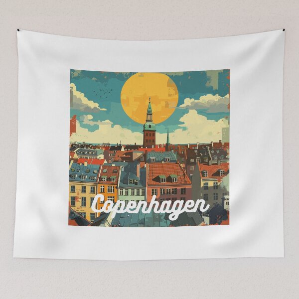 Item preview, Retro Copenhagen Skyline  designed and sold by MaateoDesign.