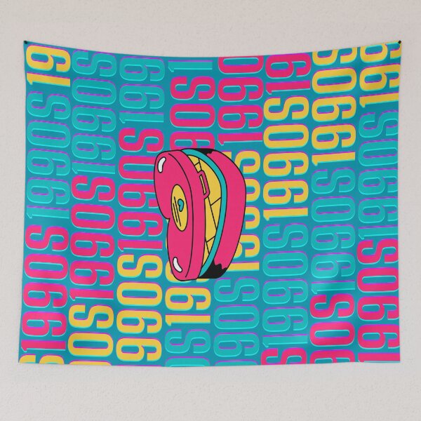 Item preview, 1990s retro design 26 - Teal Background designed and sold by PunjabanJatti.