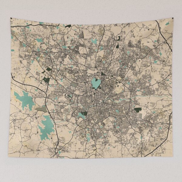 Item preview, Hyderabad City Map of Telangana, India  - Vintage designed and sold by deMAP.