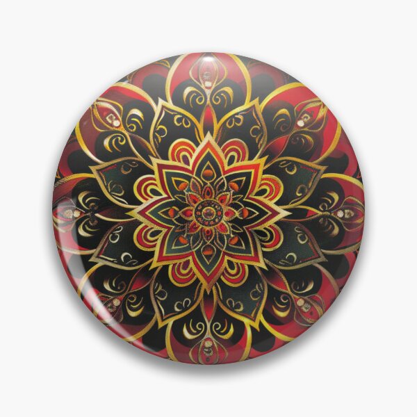 Item preview, Black and Red Mandala: Sacred Geometry Pattern designed and sold by Seedcap7.