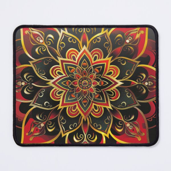 Item preview, Black and Red Mandala: Sacred Geometry Pattern designed and sold by Seedcap7.