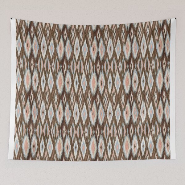 Item preview, Copy of Ikat style pattern orange brown designed and sold by Alessandro Remo Mazzoni Remotextiles.