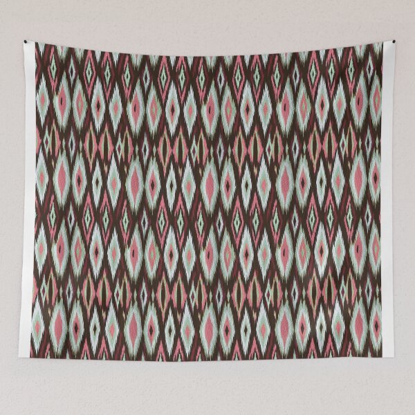 Item preview, Copy of Ikat style pattern orange brown designed and sold by Alessandro Remo Mazzoni Remotextiles.