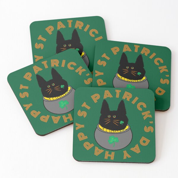 Item preview, St Patrick’s Day Shamrock Cat designed and sold by chowlet.