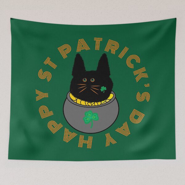 Item preview, St Patrick’s Day Shamrock Cat designed and sold by chowlet.
