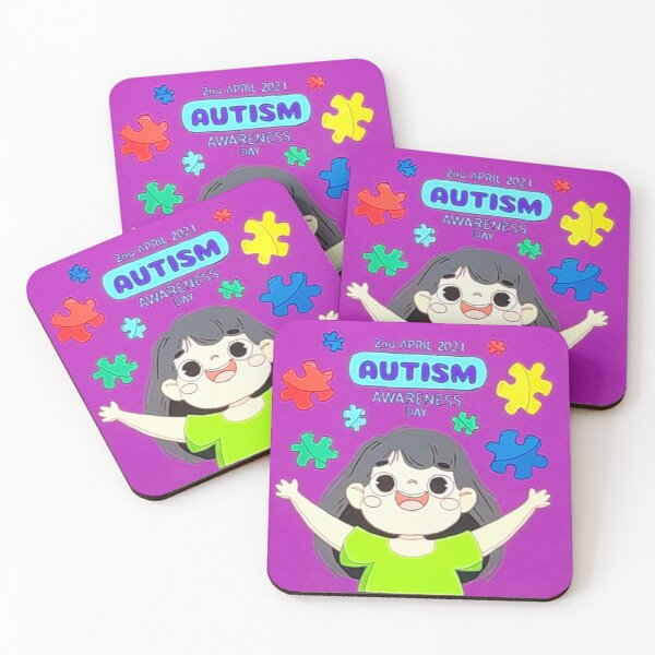 Item preview, Girl with "Autism Day" designed and sold by Sabrina-1988.