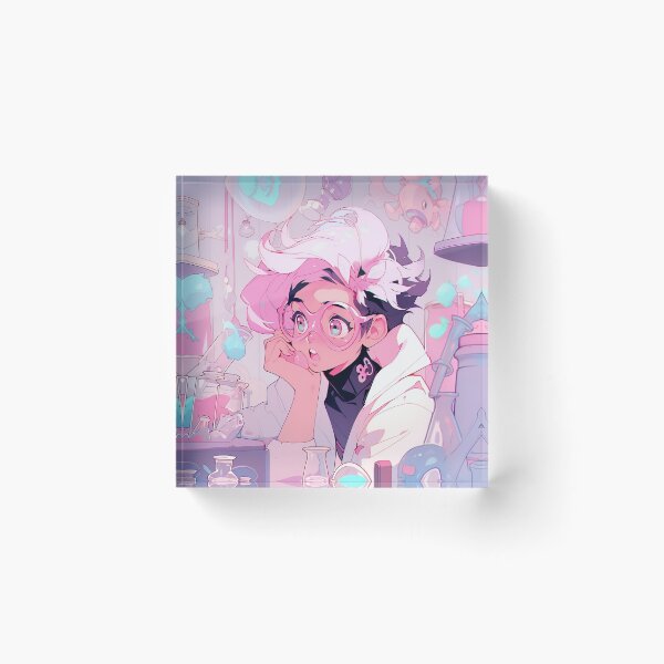 Item preview, Inquisitive Pastel Scientist Anime Girl designed and sold by bubblegoth.