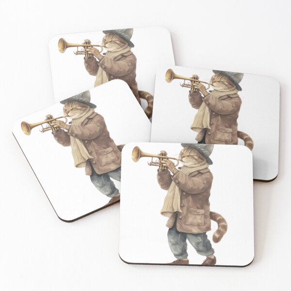 Item preview, CAT PLAYING TRUMPET  designed and sold by Obinne.