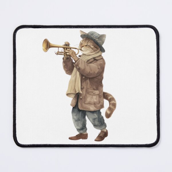 Item preview, CAT PLAYING TRUMPET designed and sold by Obinne.