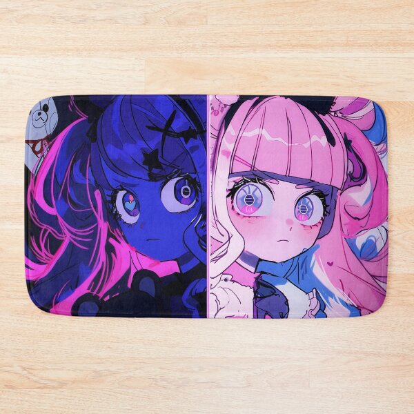 Item preview, Split Yandere Contrast Anime Girls designed and sold by bubblegoth.