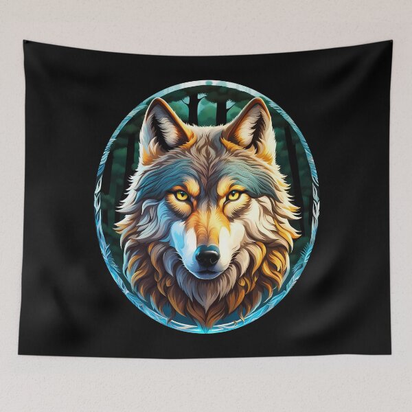 Item preview, Wolf in Circle, Ai Generated Art  designed and sold by ACC .
