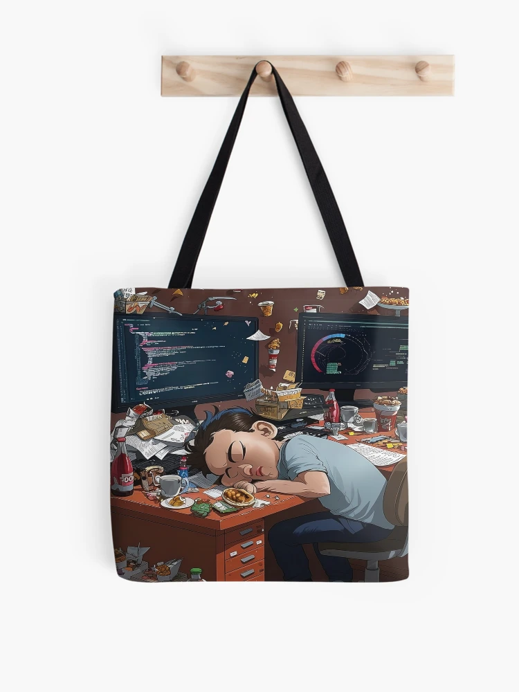 Thumbnail 1 of 2, Tote Bag, Eat, Sleep, Code, Repeat designed and sold by softwaretesting.