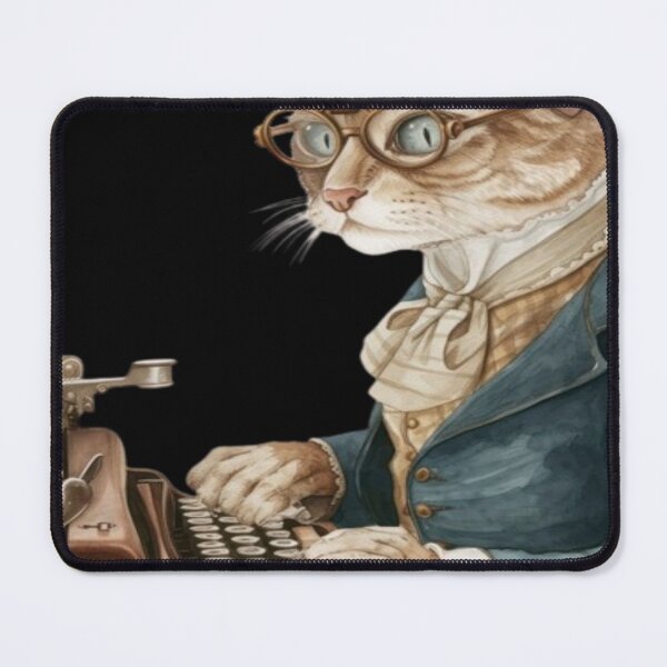 Item preview, "CAT TYPING WITH A TYPEWRITER". TYPIST CAT designed and sold by Obinne.