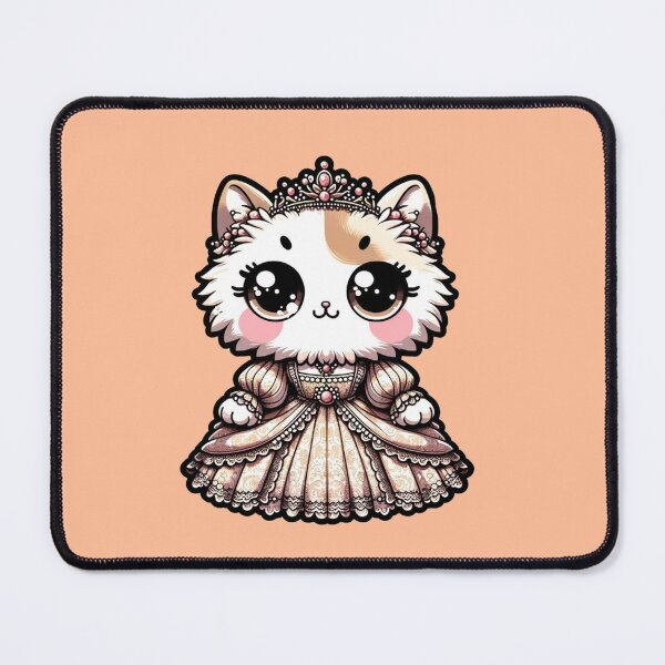 Item preview, Regal Kawaii Cat: A Renaissance Princess Feline Fantasy Illustration designed and sold by FunPussyHouse.