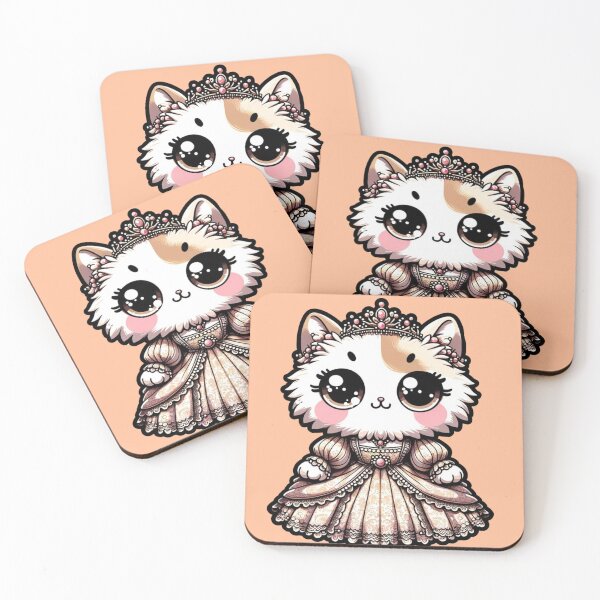Item preview, Regal Kawaii Cat: A Renaissance Princess Feline Fantasy Illustration designed and sold by FunPussyHouse.
