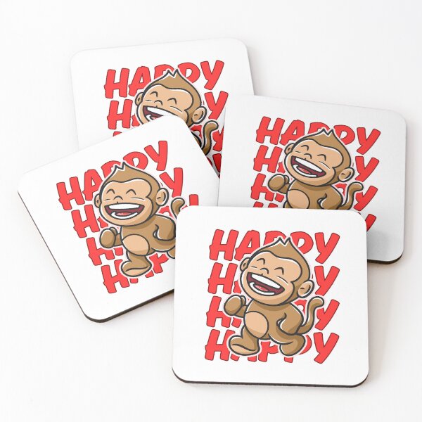 Item preview, Cute happy monkey love designed and sold by Shopjerry.