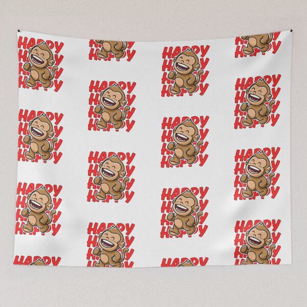 Item preview, Cute happy monkey love designed and sold by Shopjerry.