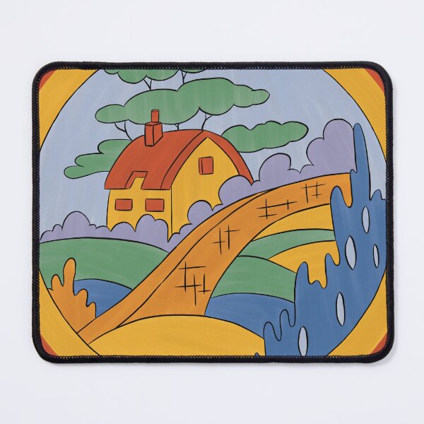 Item preview, Clarice Orange Bridge Red Roof Reproduction designed and sold by MadeByGeeClowes.