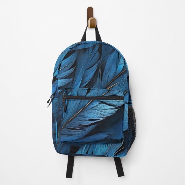 Item preview, BLUE FEATHERS ON NAVY BLUE BACKGROUND designed and sold by Ciervo Primavera.