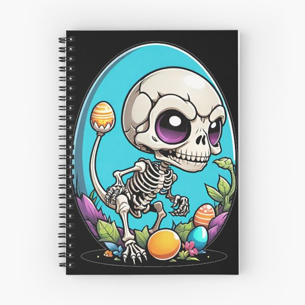 Item preview, Easter Gothic Skeleton with Whimsical Eggs designed and sold by Tw1nsAIArt.