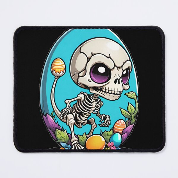 Item preview, Easter Gothic Skeleton with Whimsical Eggs designed and sold by Tw1nsAIArt.