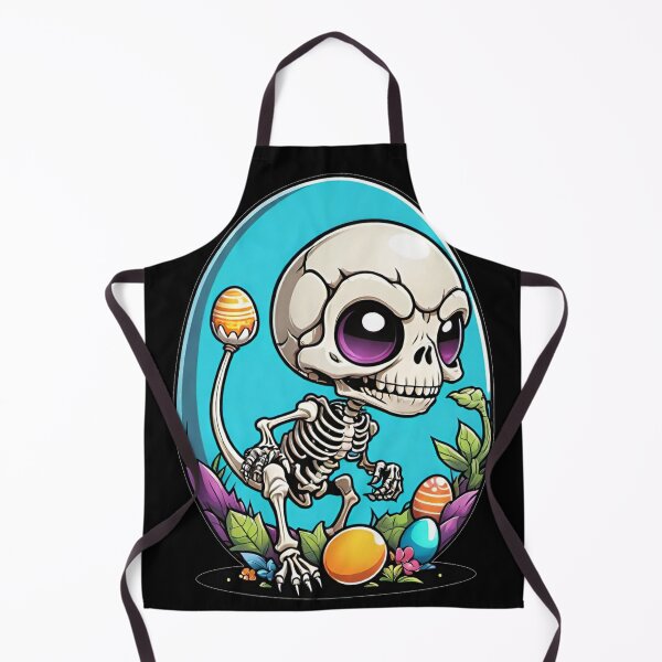 Item preview, Easter Gothic Skeleton with Whimsical Eggs designed and sold by Tw1nsAIArt.