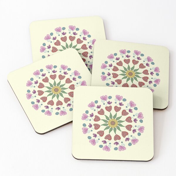 Item preview, Flower Heart Symmetry- Calming Design designed and sold by MadeByMenough.