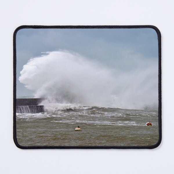Item preview, Rogue wave burst on the harbor breakwater designed and sold by alanoix.