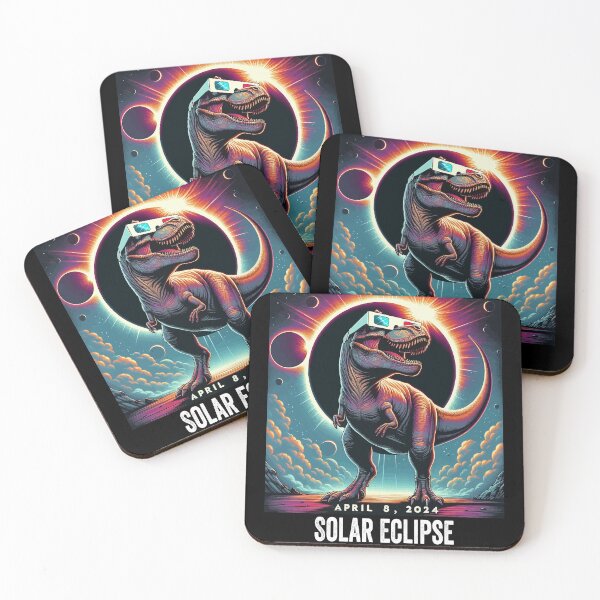 Item preview, total Solar Eclipse T-rex Dinosaur April 8. 2024 designed and sold by BOUCHERIT amine.