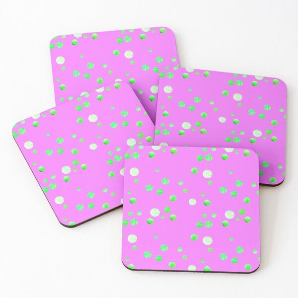 Item preview, Pink green irregular polka dot | Pink green watercolor dot pattern designed and sold by lausn.