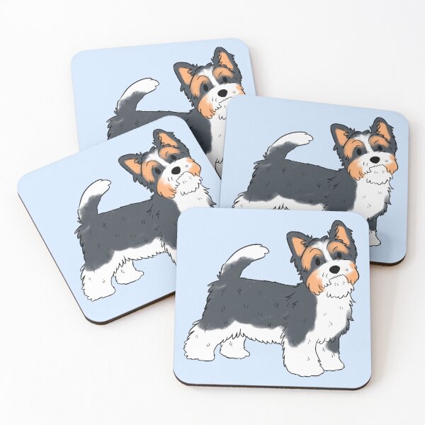 Item preview, Biewer terrier dog art designed and sold by Yaragold.