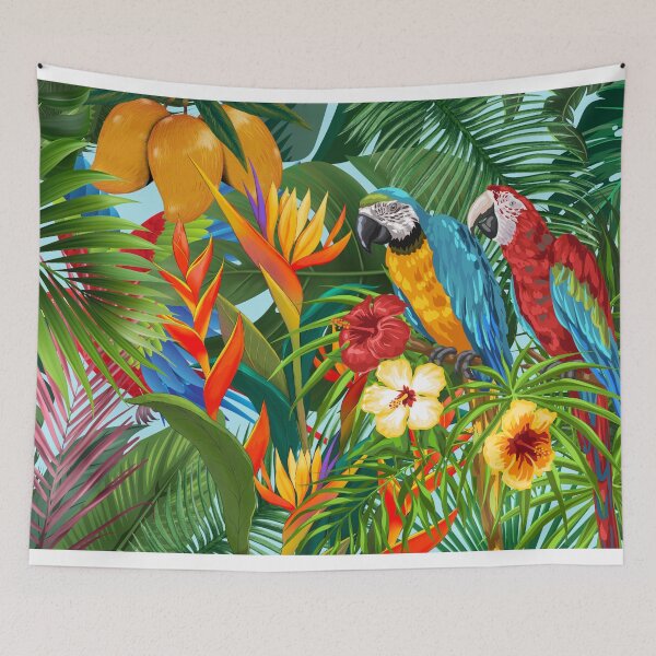 Item preview, Tropical plants trees and birds designed and sold by BritishDelights.