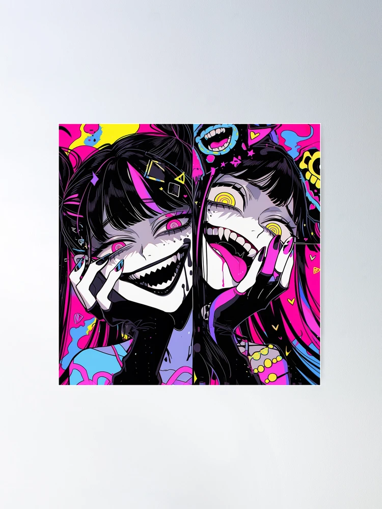 Neon Psychedelic Maniac Anime Girls