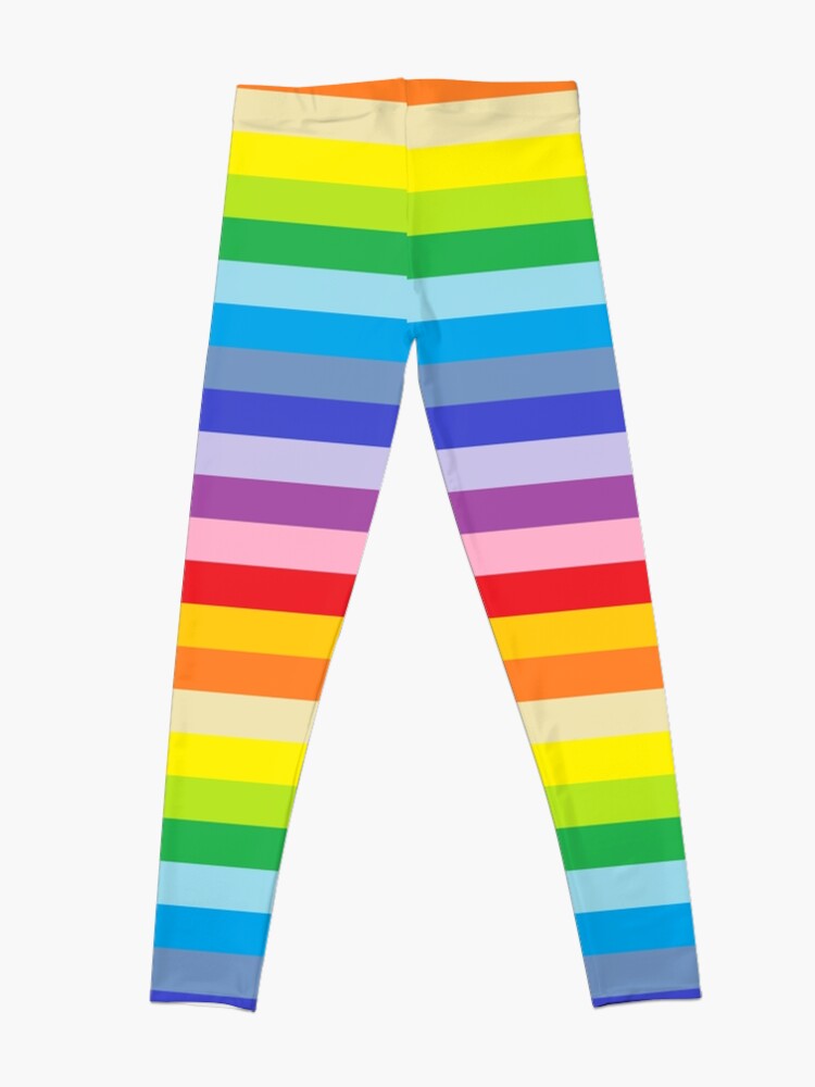 Leggings, A Broader Spectrum Rainbow Stripes designed and sold by lornakay