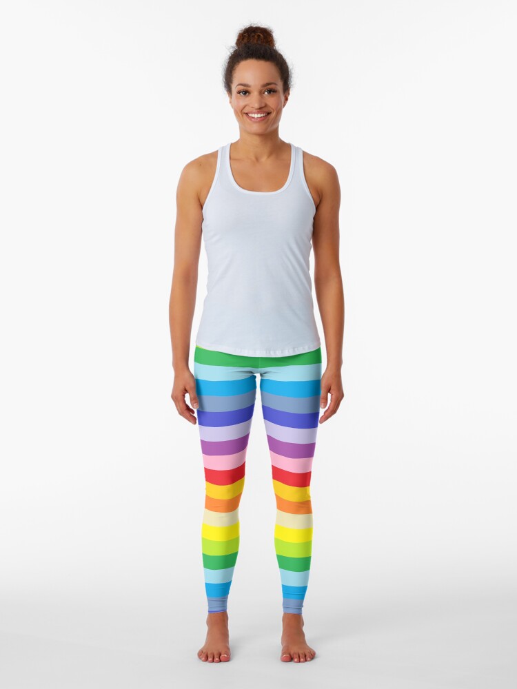 Thumbnail 1 of 5, Leggings, A Broader Spectrum Rainbow Stripes designed and sold by lornakay.